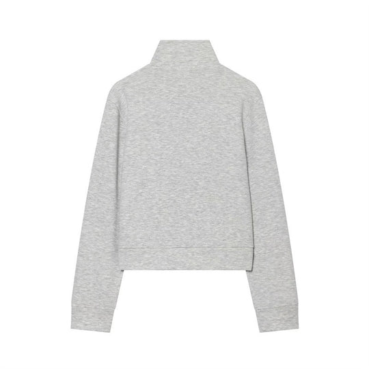 Damen Kurze Sweatjacke im Military-Stil mit Stehkragen und Zierknopfdetails Nord Taschen
