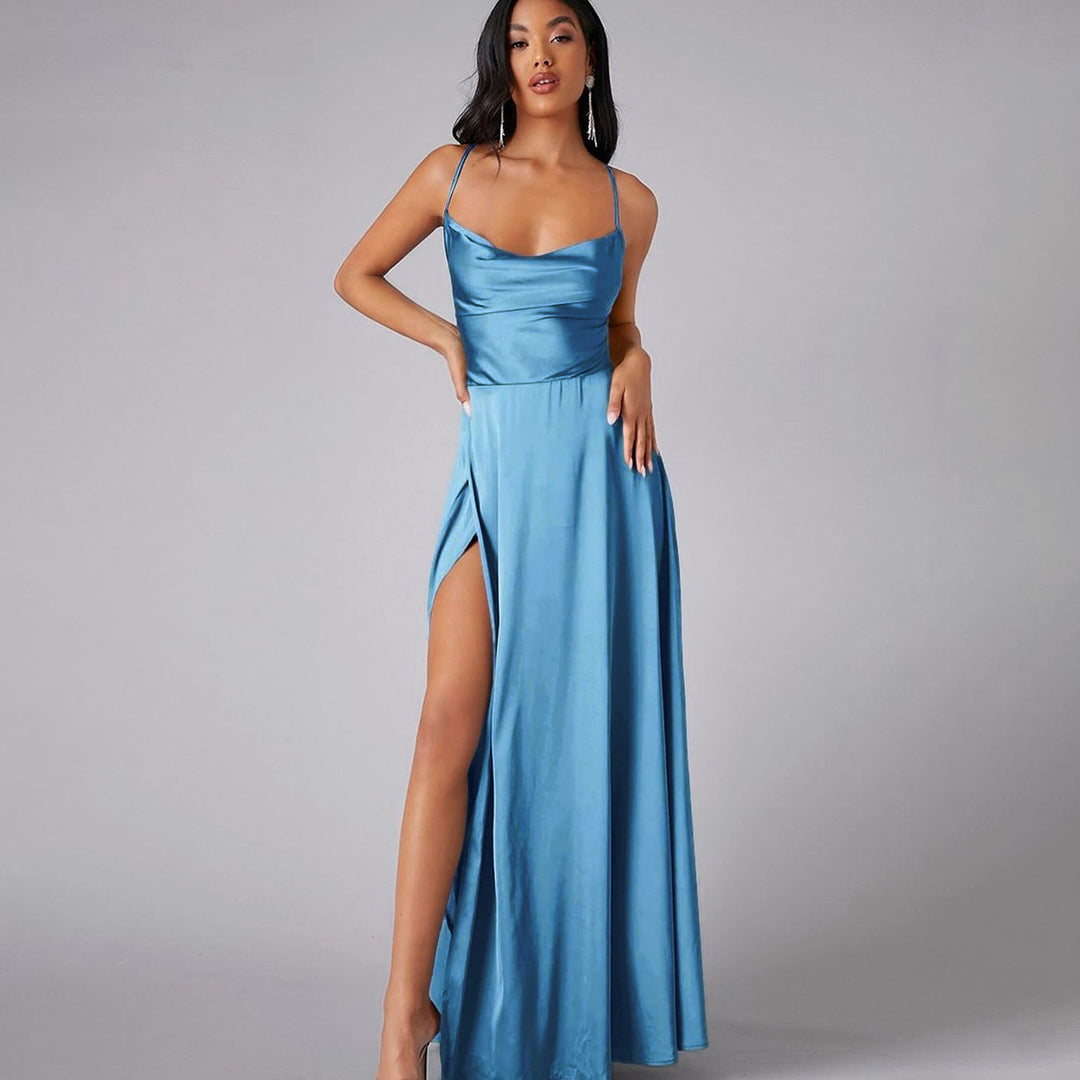 Elegantes Seiden Maxikleid Damen