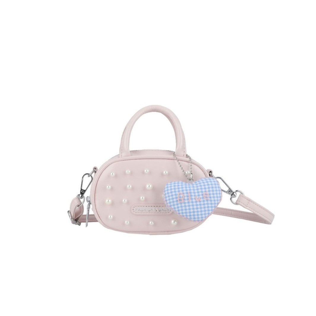 Damen trendige Mini-Handtasche mit auffälligen Perlenapplikationen Nord Taschen