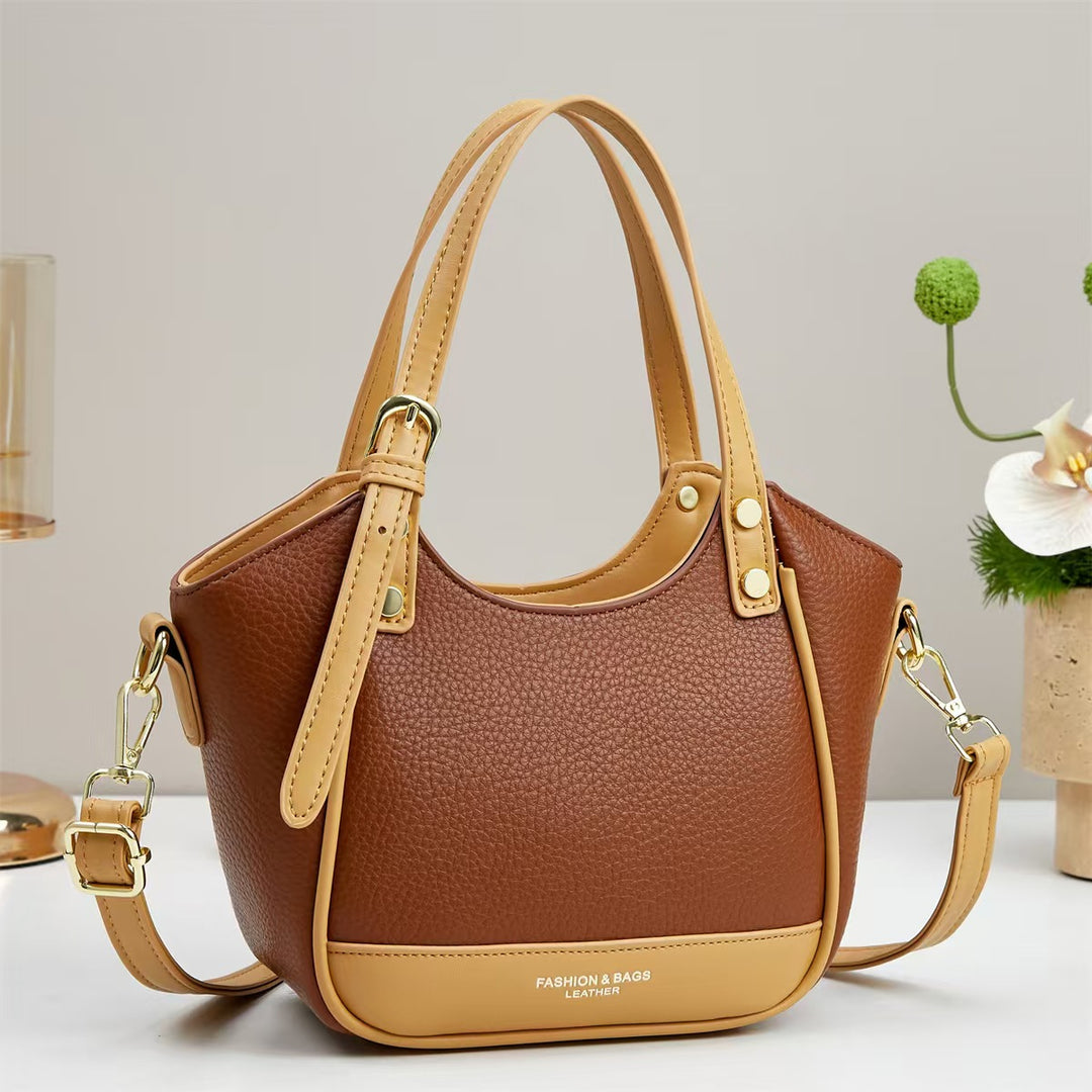 Damen Handtasche aus strukturiertem Kunstleder mit abnehmbarem Schulterriemen Nord Taschen