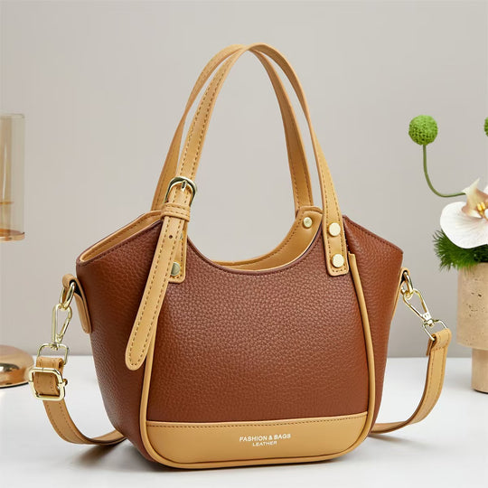 Damen Handtasche aus strukturiertem Kunstleder mit abnehmbarem Schulterriemen Nord Taschen