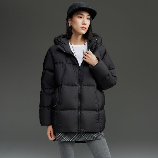 Damen Kurz geschnittene Boxy‑Steppjacke mit abnehmbarer Kapuze und Thermo‑Isolierung Nord Taschen