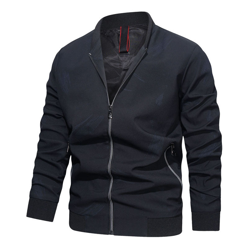 Herren Slim‑Fit Bomberjacke im urbanen Minimalstil mit durchgehendem Reißverschluss und gerippten Bündchen Nord Taschen
