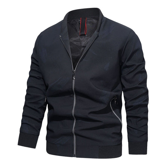 Herren Slim‑Fit Bomberjacke im urbanen Minimalstil mit durchgehendem Reißverschluss und gerippten Bündchen Nord Taschen