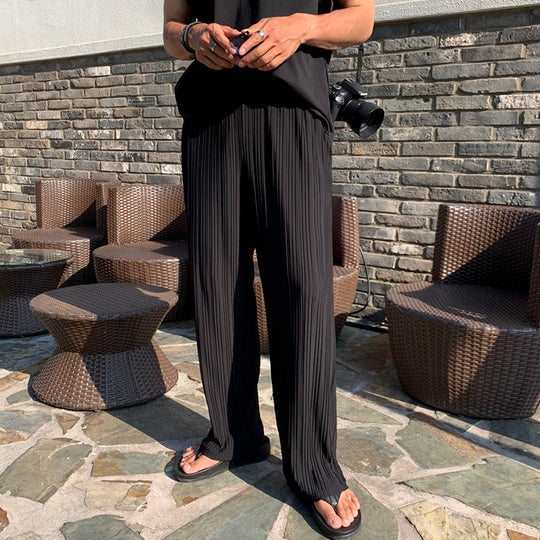Herren Elegante Plisseehose Nord Taschen