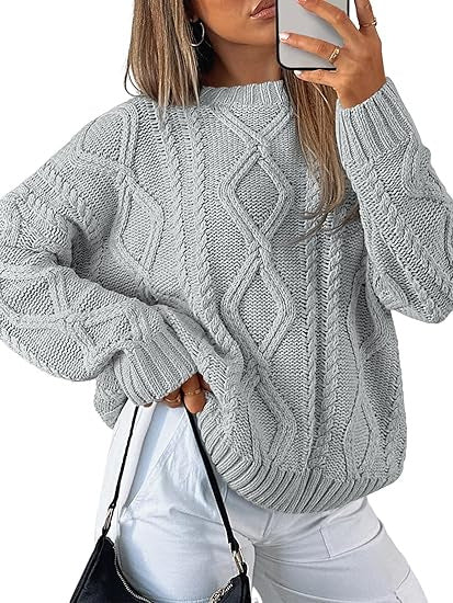 Damen Grobstrickpullover Nord Taschen