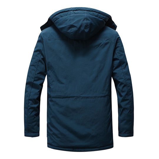 Herren Thermo-Fieldparka mit Sherpa-Innenfutter, Multifunktions‑Taschen und Kapuze Nord Taschen