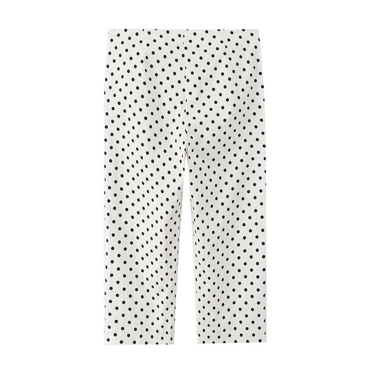 Damen Cropped-Palazzohose mit hoher Taille, weitem Bein und Punktemuster Nord Taschen