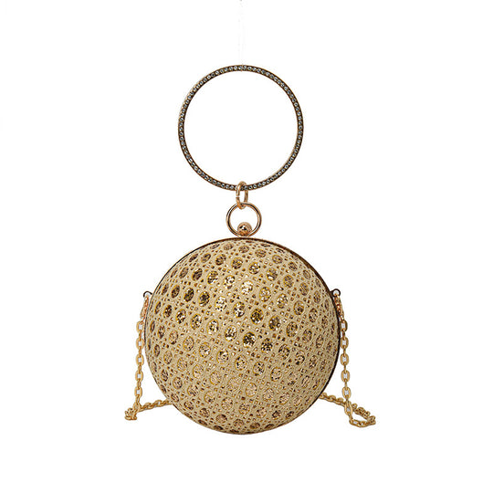 Damen glamouröse Clutch mit funkelnder Oberflächenstruktur Nord Taschen