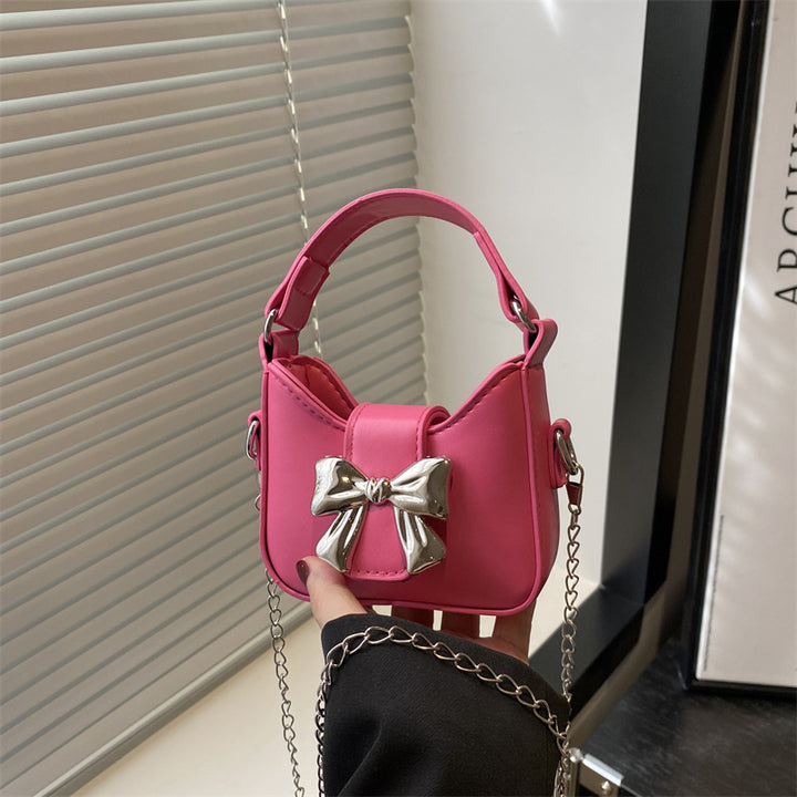 Damen Mini-Handtasche mit stilvollem Schleifenverschluss Nord Taschen