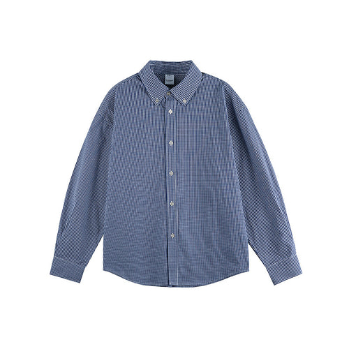 Herren Karo-Oversize-Hemd mit Button-Down-Kragen und gerundetem Saum Nord Taschen