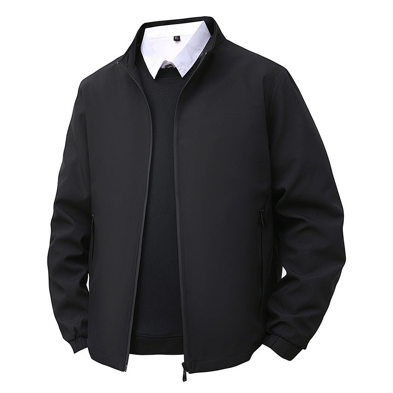 Herren Wasserabweisende Softshell-Blousonjacke mit Stehkragen, Zweiwege-Reißverschluss & gestreiftem Innenfutter Nord Taschen