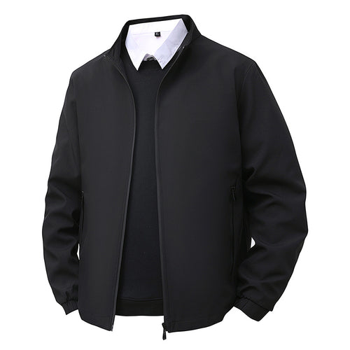 Herren Wasserabweisende Softshell-Blousonjacke mit Stehkragen, Zweiwege-Reißverschluss & gestreiftem Innenfutter Nord Taschen