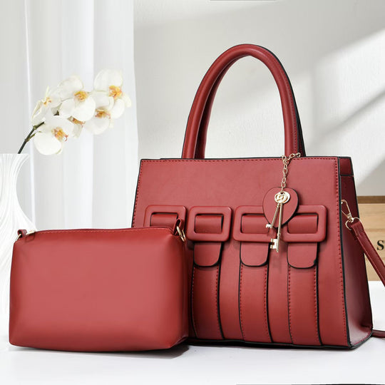 Damen trendige Handtasche mit abnehmbarem Kosmetiktäschchen Nord Taschen