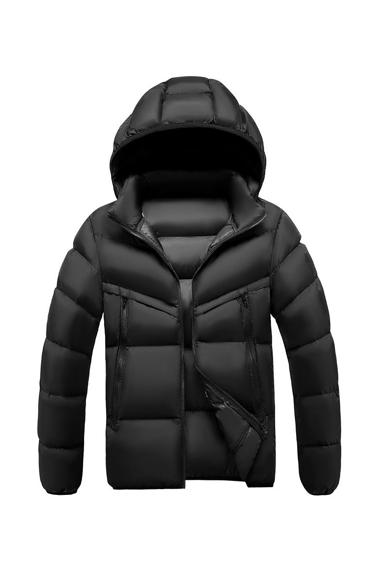 Herren Leichte Steppjacke mit Kapuze und zweifarbiger Blockoptik Nord Taschen