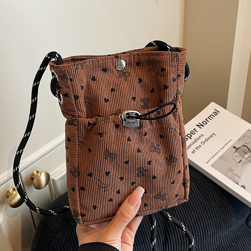 Damen Mini-Beuteltasche mit floralem Muster Nord Taschen