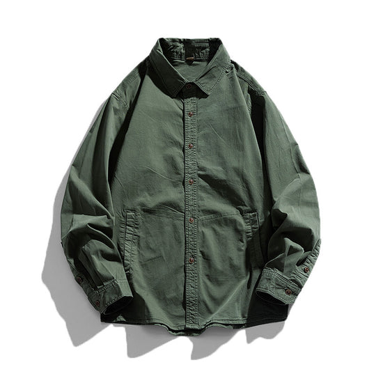 Herren Leichtes Canvas‑Workshirtjacke mit relaxed Fit und großen Eingrifftaschen Nord Taschen