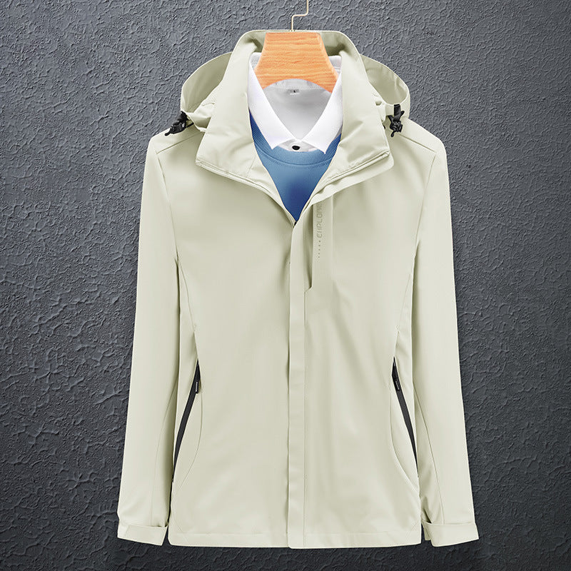 Herren Leichte Softshell-Kapuzenjacke mit verdecktem Reißverschluss und winddichter Membran Nord Taschen