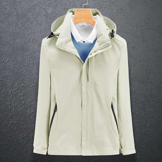 Herren Leichte Softshell-Kapuzenjacke mit verdecktem Reißverschluss und winddichter Membran Nord Taschen