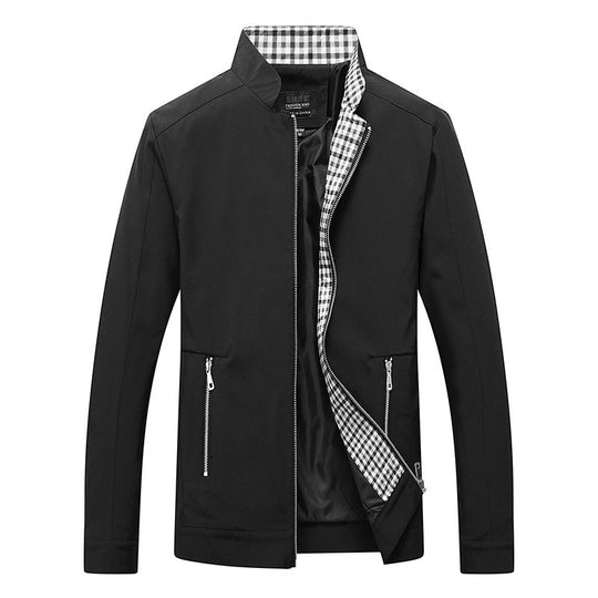 Herren Leichte Softshell-Blousonjacke mit Stehkragen und karogefüttertem Innenfutter Nord Taschen