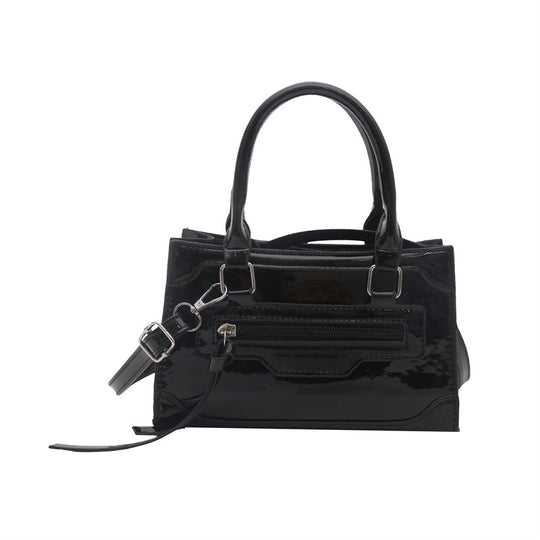 Damen Handtasche mit schimmerndem Lackfinish und verstellbarem Schulterriemen Nord Taschen