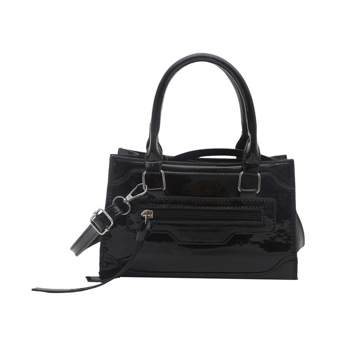Damen Handtasche mit schimmerndem Lackfinish und verstellbarem Schulterriemen Nord Taschen