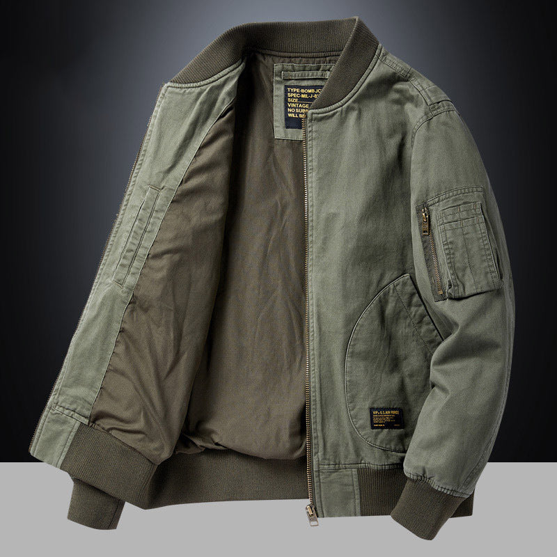 Herren Bomberjacke im Utility-Stil mit Ärmel‑Tasche und Rippbündchen Nord Taschen