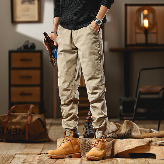 Herren Cargo-Joggerhose mit Knieeinsatz, Multifachtaschen und elastischem Saum Nord Taschen