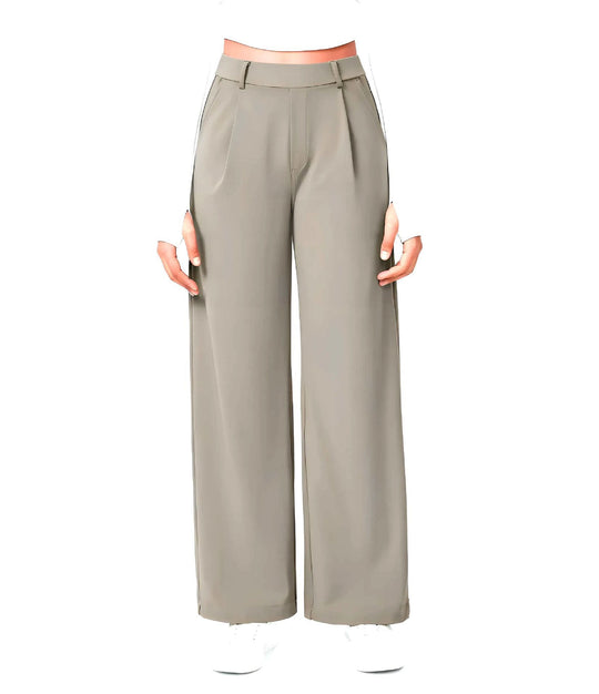 Damen Weite High‑Waist Palazzo‑Hose mit Bundfalten und Eingrifftaschen Nord Taschen