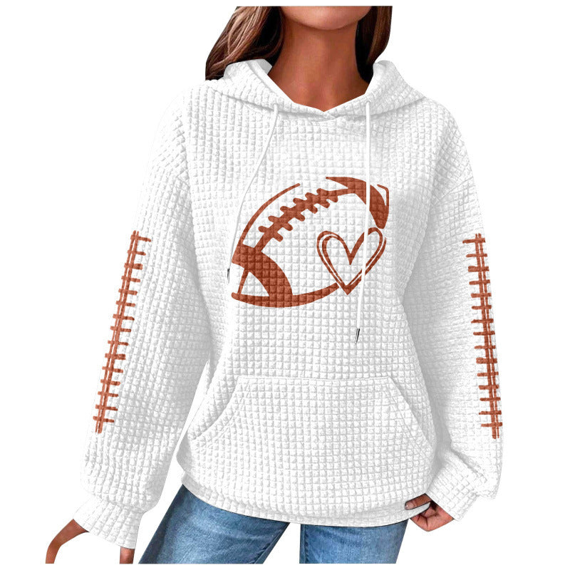 Damen Bequemer Kapuzenpullover mit Herzmotiv Nord Taschen