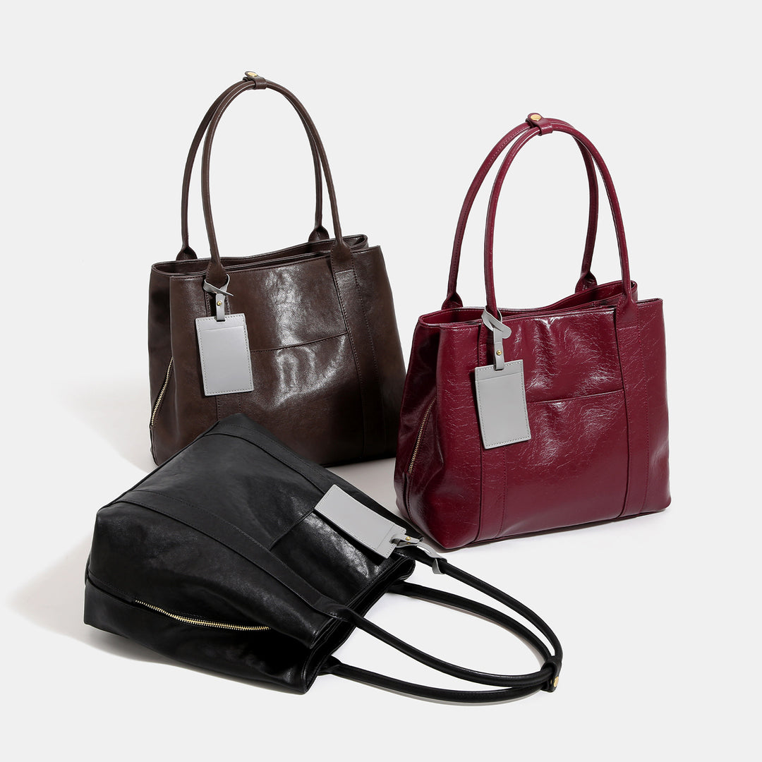 Damen Shopper-Tasche aus hochwertigem Kunstleder mit praktischem Innenlayout Nord Taschen