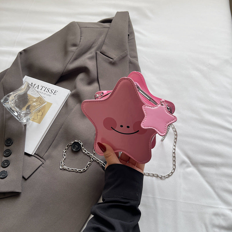 Damen Handtasche im Sternen-Design mit abnehmbarem Schulterriemen Nord Taschen