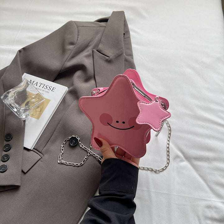 Damen Handtasche im Sternen-Design mit abnehmbarem Schulterriemen Nord Taschen