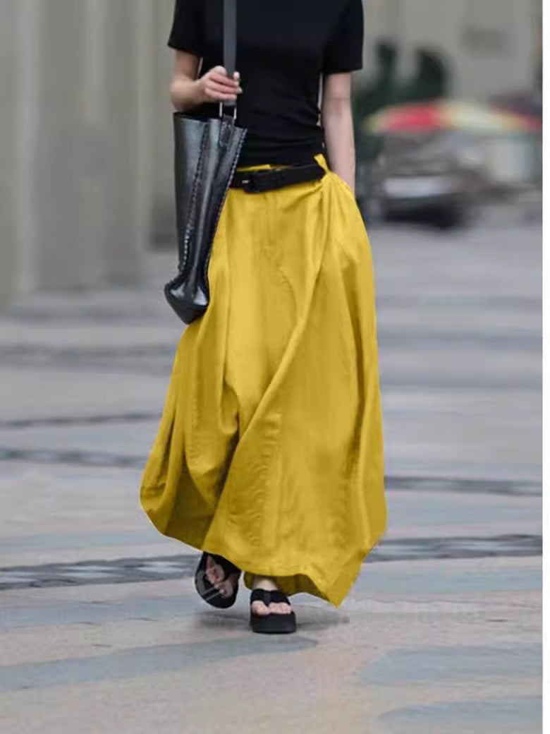 Damen Maxirock mit fließendem Schnitt und elegantem Fall Nord Taschen