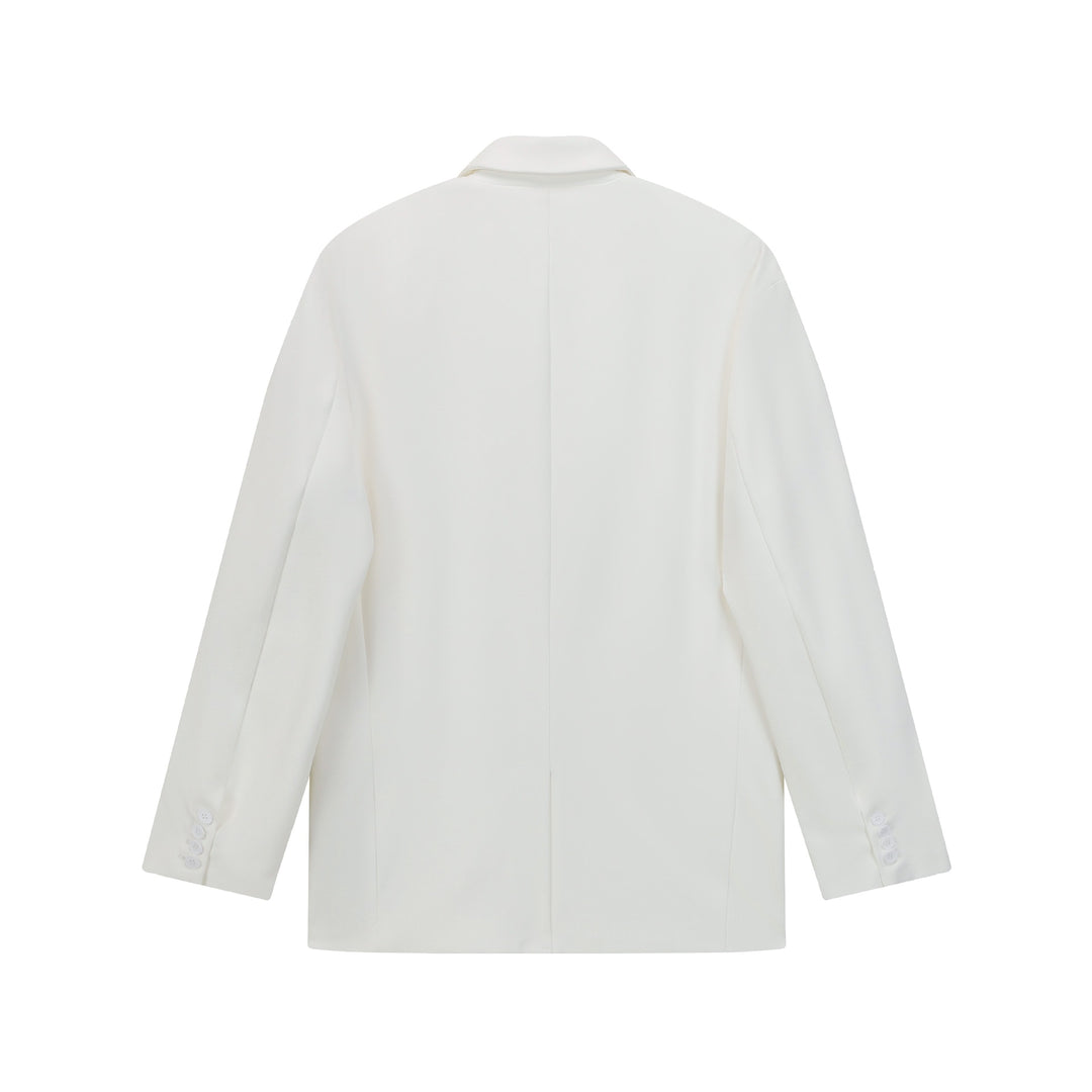 Damen Oversize Blazer mit Reverskragen, Zweiknopfleiste und Pattentaschen Nord Taschen
