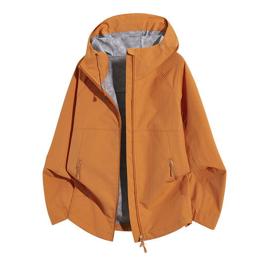 Damen Wetterfeste Kapuzenjacke mit belüftetem Kragen Nord Taschen