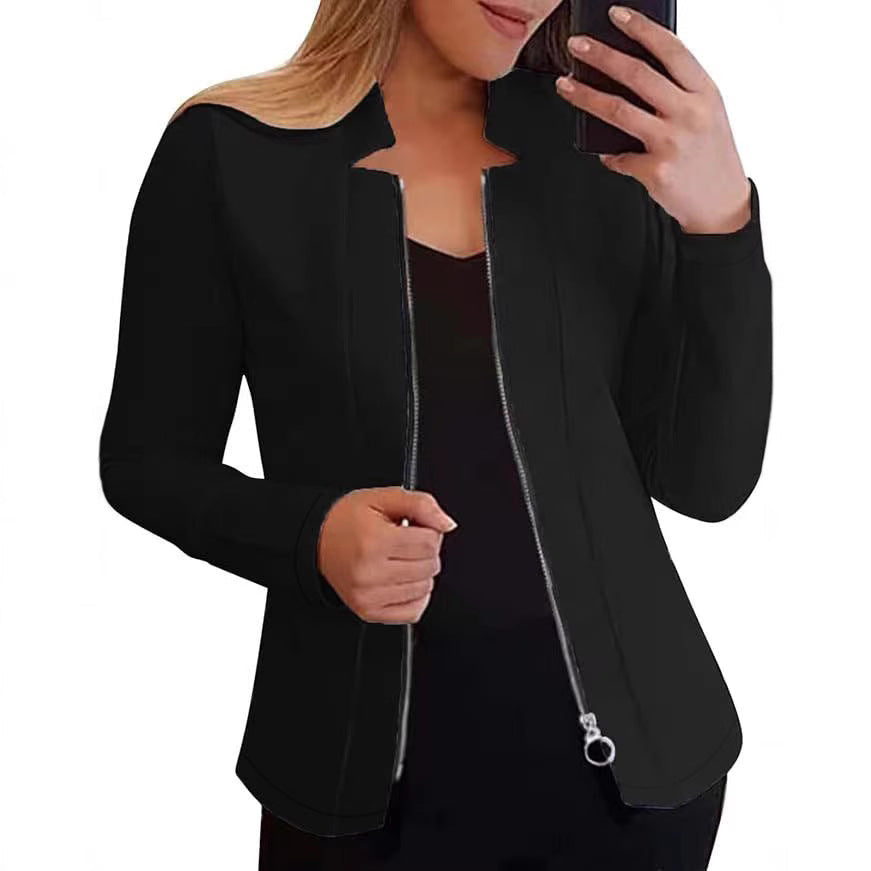 Damen Bikerjacke mit innovativem Schnitt und praktischen Reißverschlussdetails