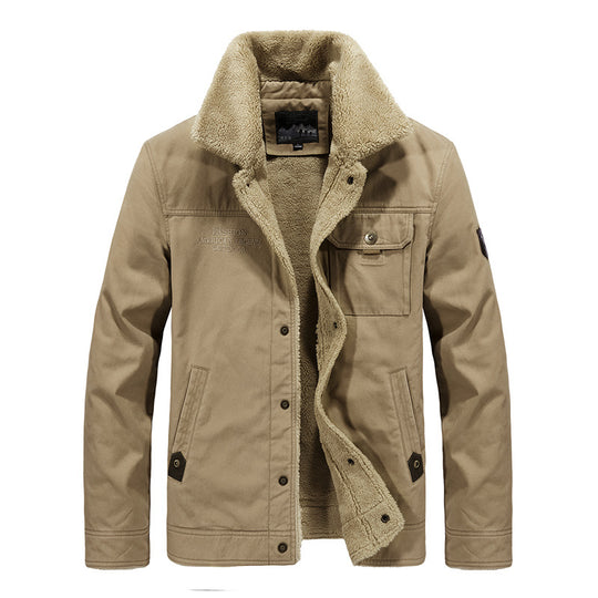 Herren Modische Freizeitjacke mit Teddyfutter Nord Taschen