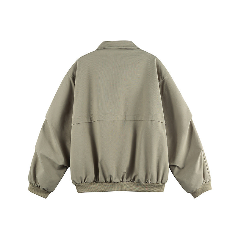 Unisex Oversize-Utility-Bomberjacke mit verdecktem Reißverschluss und elastischen Bündchen Nord Taschen