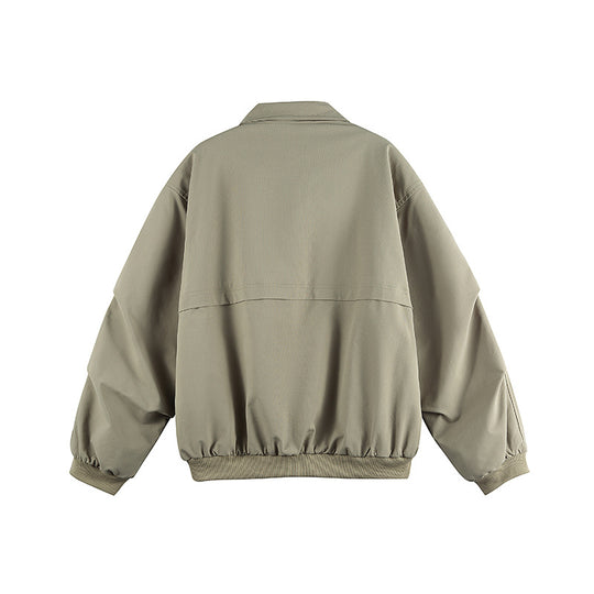 Unisex Oversize-Utility-Bomberjacke mit verdecktem Reißverschluss und elastischen Bündchen Nord Taschen
