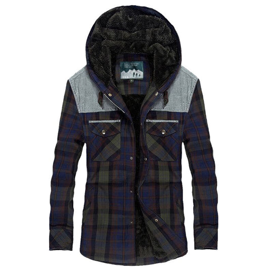 Herren Flanellhemdjacke mit Teddyfutter Nord Taschen