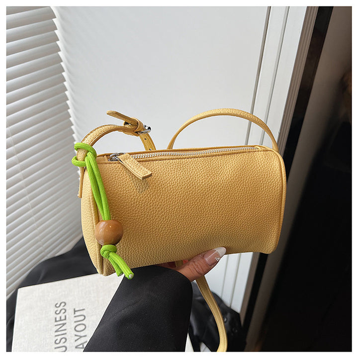 Damen Umhängetasche aus hochwertigem Kunstleder mit buntem Kordelzug Nord Taschen