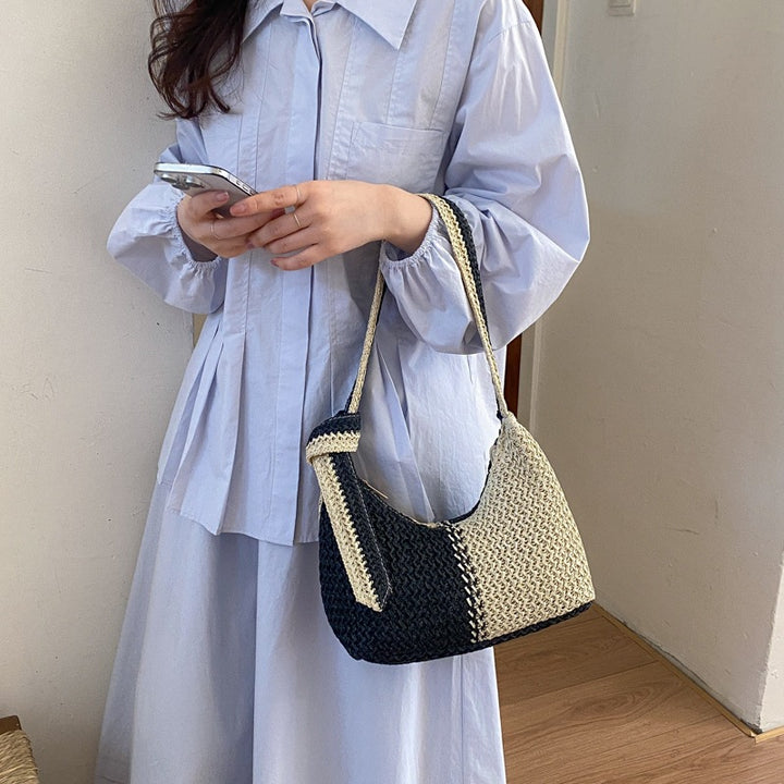 Damen trendige Hobo-Tasche aus handgefertigtem Strickmaterial Nord Taschen