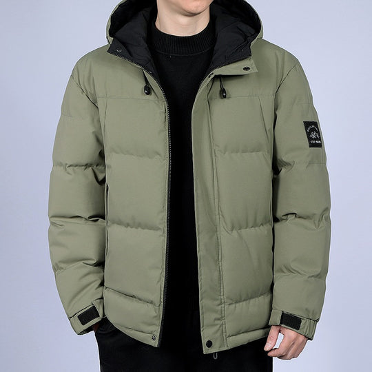 Herren Kurz geschnittene gesteppte Winterjacke mit Kapuze, winddichter Membran & verstellbaren Manschetten Nord Taschen