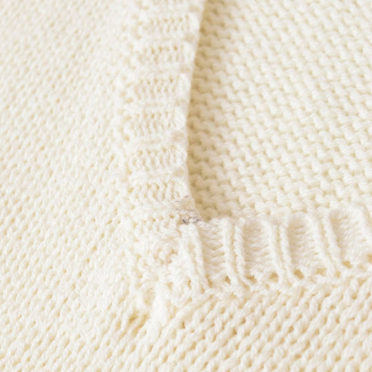 Damen Grobstrickpullover mit tiefem V-Ausschnitt und Oversize-Schnitt Nord Taschen