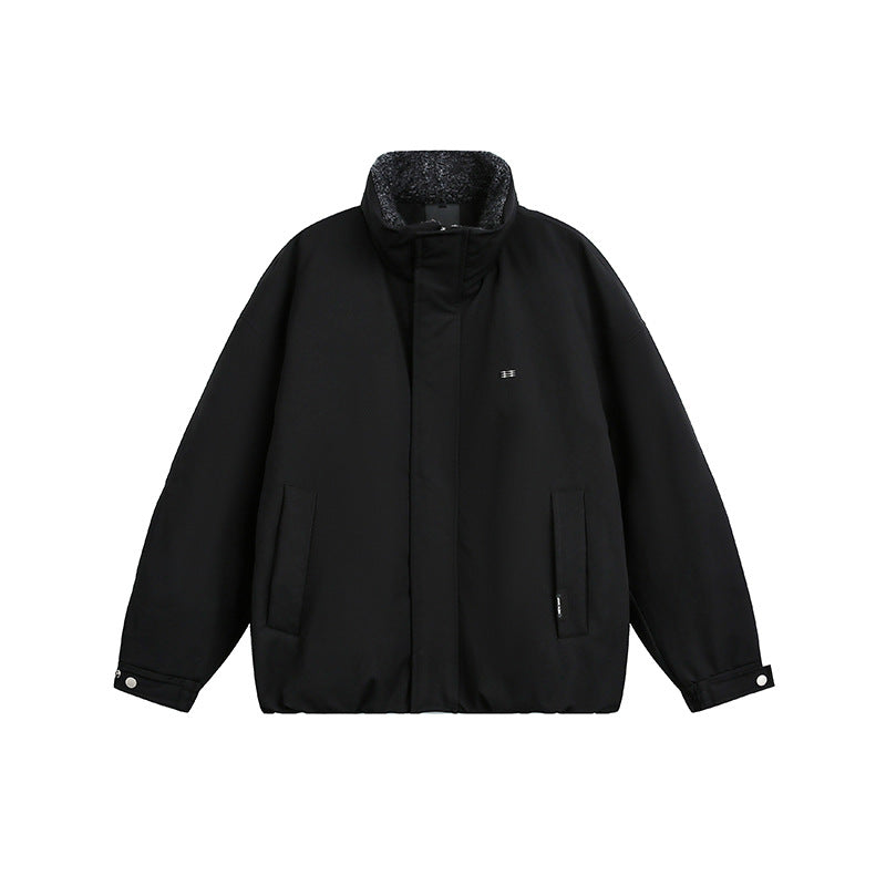 Herren Oversize Steppjacke mit hohem Kragen und Teddyfutter Nord Taschen
