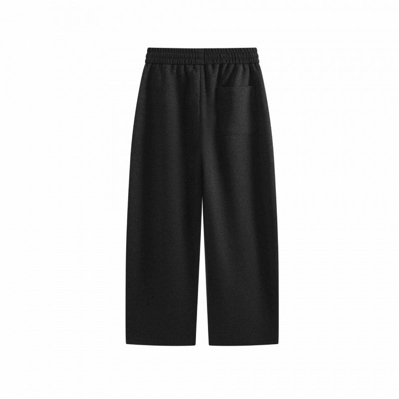 Herren Weite Cropped-Hose mit elastischem Bund, Bundfalten und Seitentaschen Nord Taschen