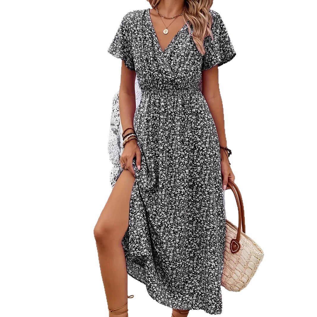 Damen Maxi-Kleid mit floralen Mustern