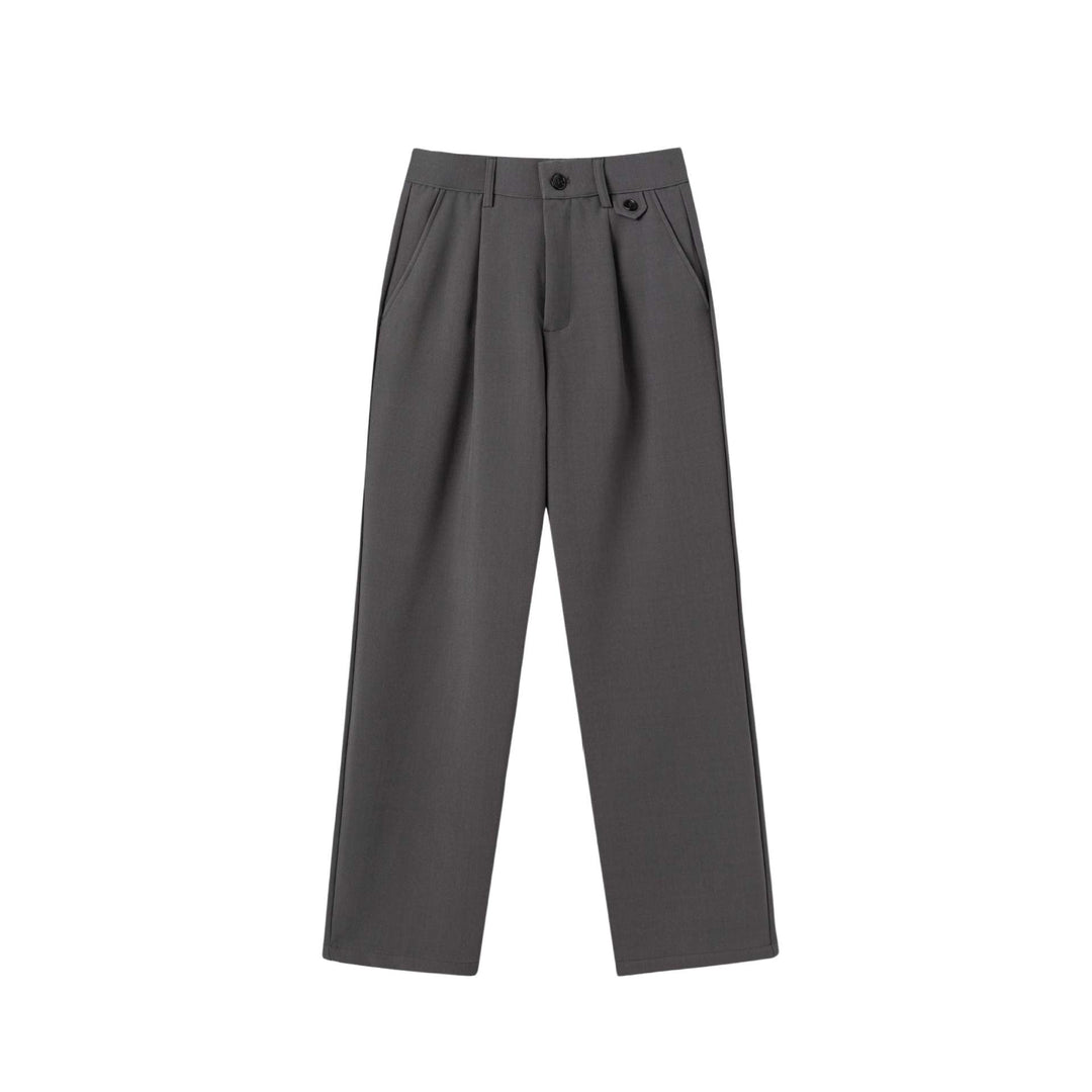 Damen Weite Bundfaltenhose mit hoher Taille und klassischem Bunddetail Nord Taschen