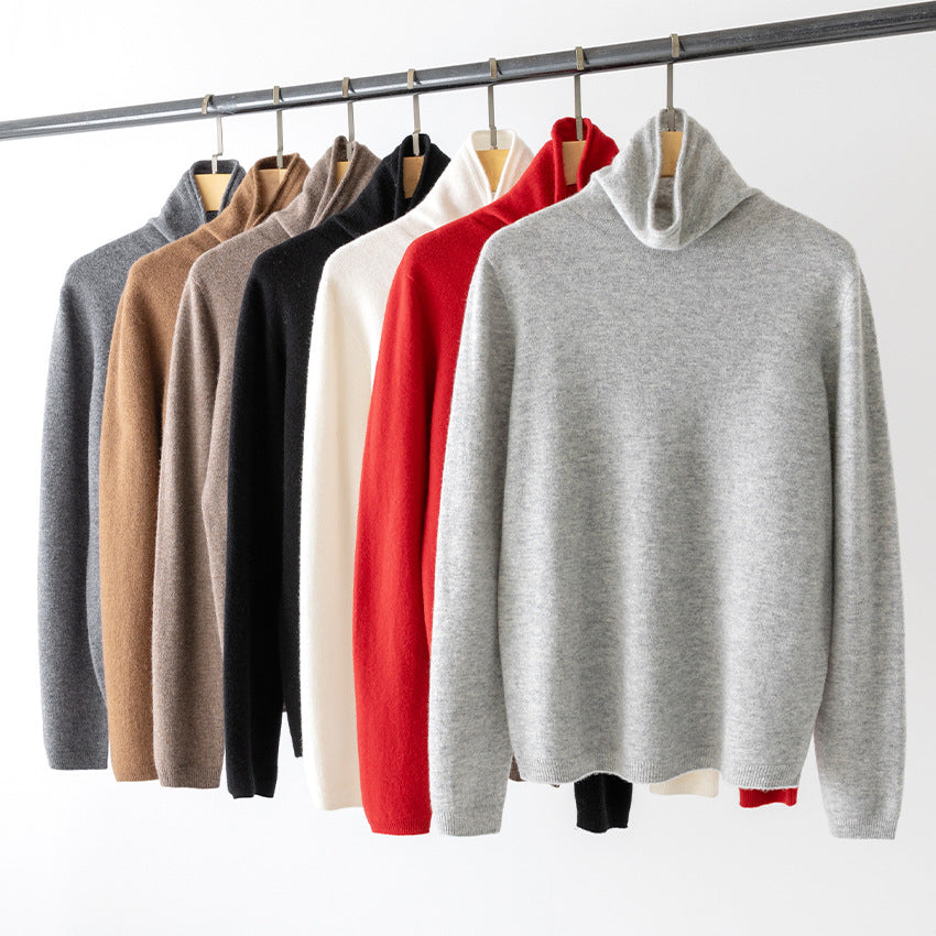 Damen Feinstrick Rollkragenpullover aus Kaschmirmischung leicht oversized Nord Taschen